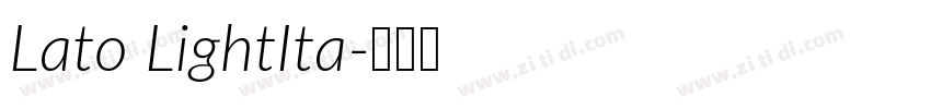 Lato LightIta字体转换